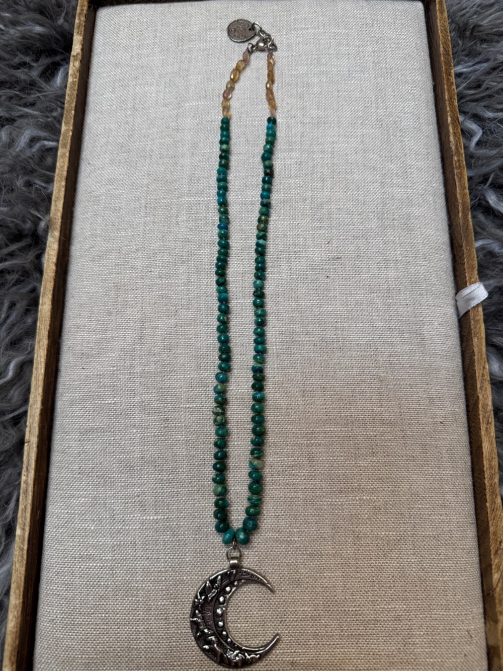 Gorgeous Jes Maharry Peruvian Opal Silver Pendant Necklace-New - Picture 5 of 7